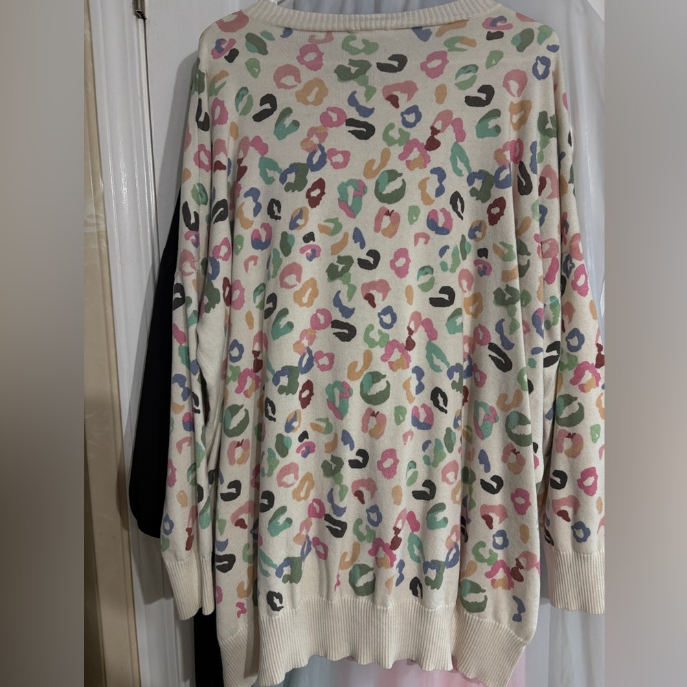 ODDI Pastel Leopard Print Lightweight Spring Sweater - Picture 4 of 5